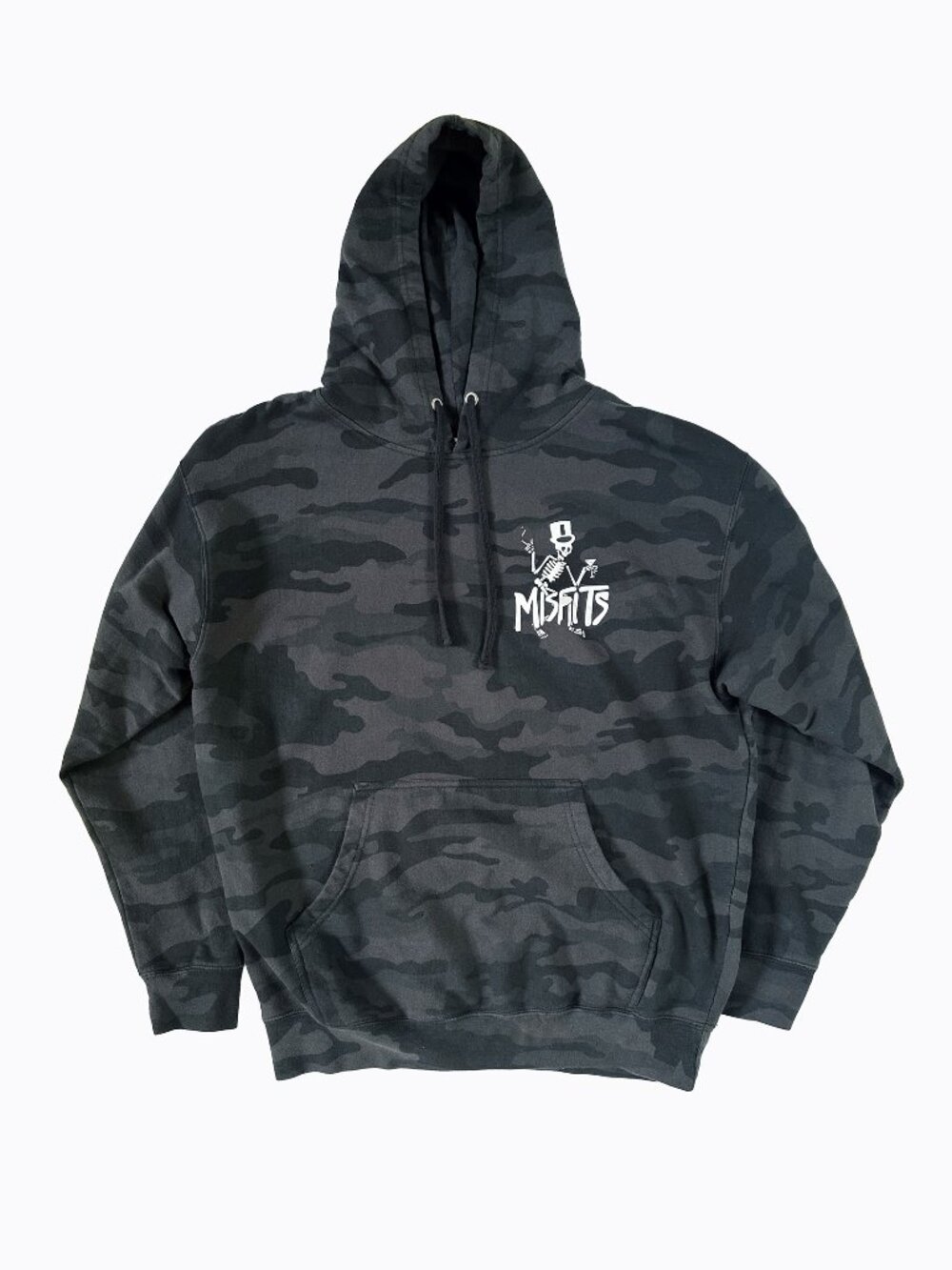 US Army Misfit Dustoff Camo Hoodie Large Black Gray KFOR NATO Blackhawk Pullover